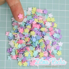 Mini Flores Coloridas 300 Unidades com 7mm