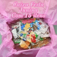 CAIXA Festa Junina - ESTOQUE LIMITADO - 15 pcts de Itens Recortados (Leia a Descrição)