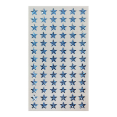 Cartela Pedra Adesiva Estrelinhas Azul 10mm - comprar online