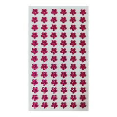 Cartela Pedra Adesiva Florzinhas Rosa 10mm - comprar online