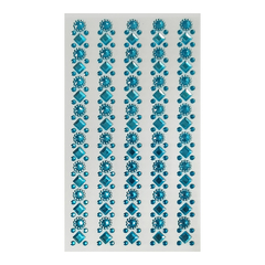 Cartela Pedra Adesiva Girassol c/ Pedra Azul - comprar online