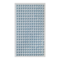 Cartela Pedra Adesiva Meia Pérola 6mm Azul Claro - comprar online