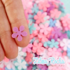 Mini Flor 1,5 cm - Pétalas Boleadas - Coloridas - comprar online