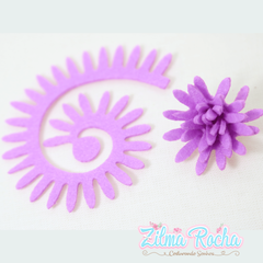 Flor Espiral Monte e Crie Modelo 1 - Pétalas Finas - modelos para você unir e se encantar - Escolha a Cor - comprar online