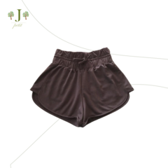 Shorts Elastico Adulto Preto Poa