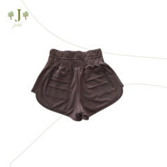 Shorts Elastico Adulto Preto Poa - comprar online