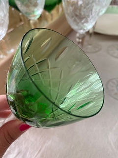 4 copas para vino cristal verde en internet
