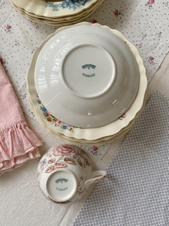 Tazon de desayuno con plato Johnson Bros Rose Chintz - HappyTea! - Vajilla vintage