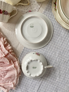 Pocillo de cafe con plato porcelana Limoges - tienda online