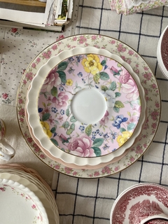 Taza de te porcelana fine bone china Duchess Chelsea Garden Primrose Pink (para Harrods) - HappyTea! - Vajilla vintage