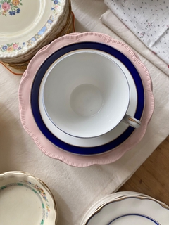 Taza de te con plato Alfred Meakin Bleu de Roi - comprar online