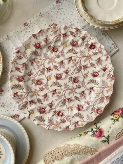 Plato playo grande 26,5cm Copeland Spode Rosebud Chintz craquel