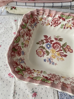 Ensaladera cuadrada 23,5cm Copeland Spodes Bouquet - HappyTea! - Vajilla vintage