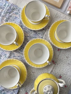 Taza de té con plato Grindley Creampetal amarillo (ver detalles en las fotos) - HappyTea! - Vajilla vintage