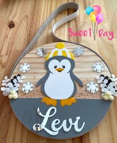 Enfeite de Porta Pinguim 24 cm - comprar online