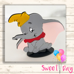 Aplique Dumbo com base colorida 8 cm 5 unidades - comprar online