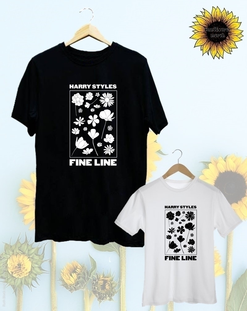 Remera Harry Styles Fine Line Flowers Sunflower Merch