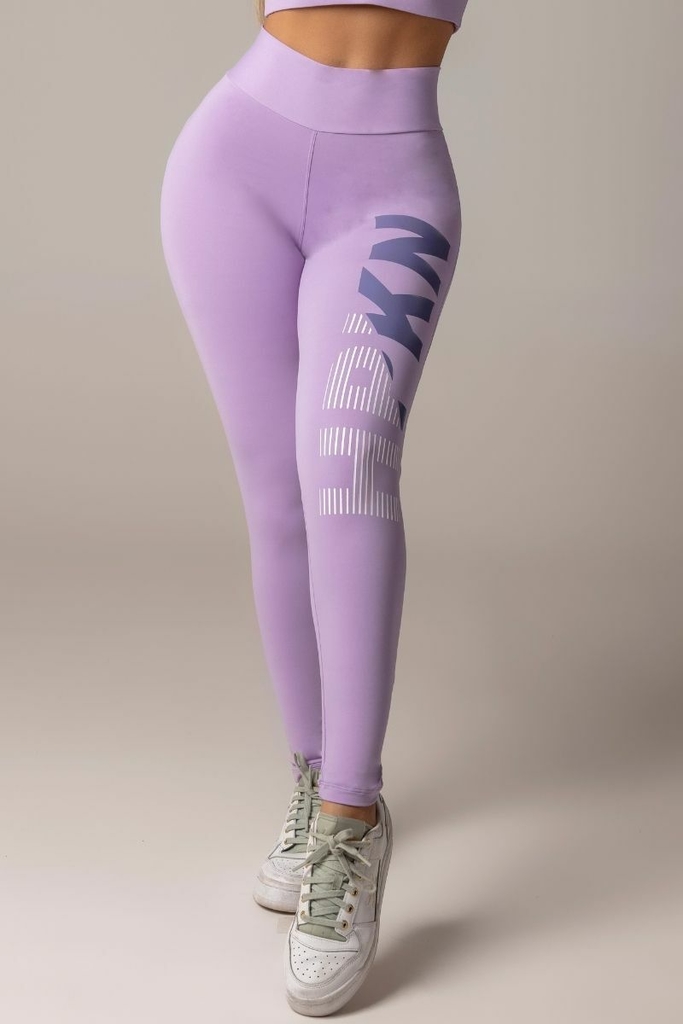 Legging Sports Fitness Lilás com Silk