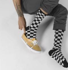 MEIA VANS BLACK-WHITE CHECK 1PACK