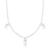 Choker 3 Pingente Oval Cristal Fabrica Prata - Silver Crown