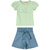 Conjunto Infantil Menina Blusa e Short Carinhoso Ref. 98158