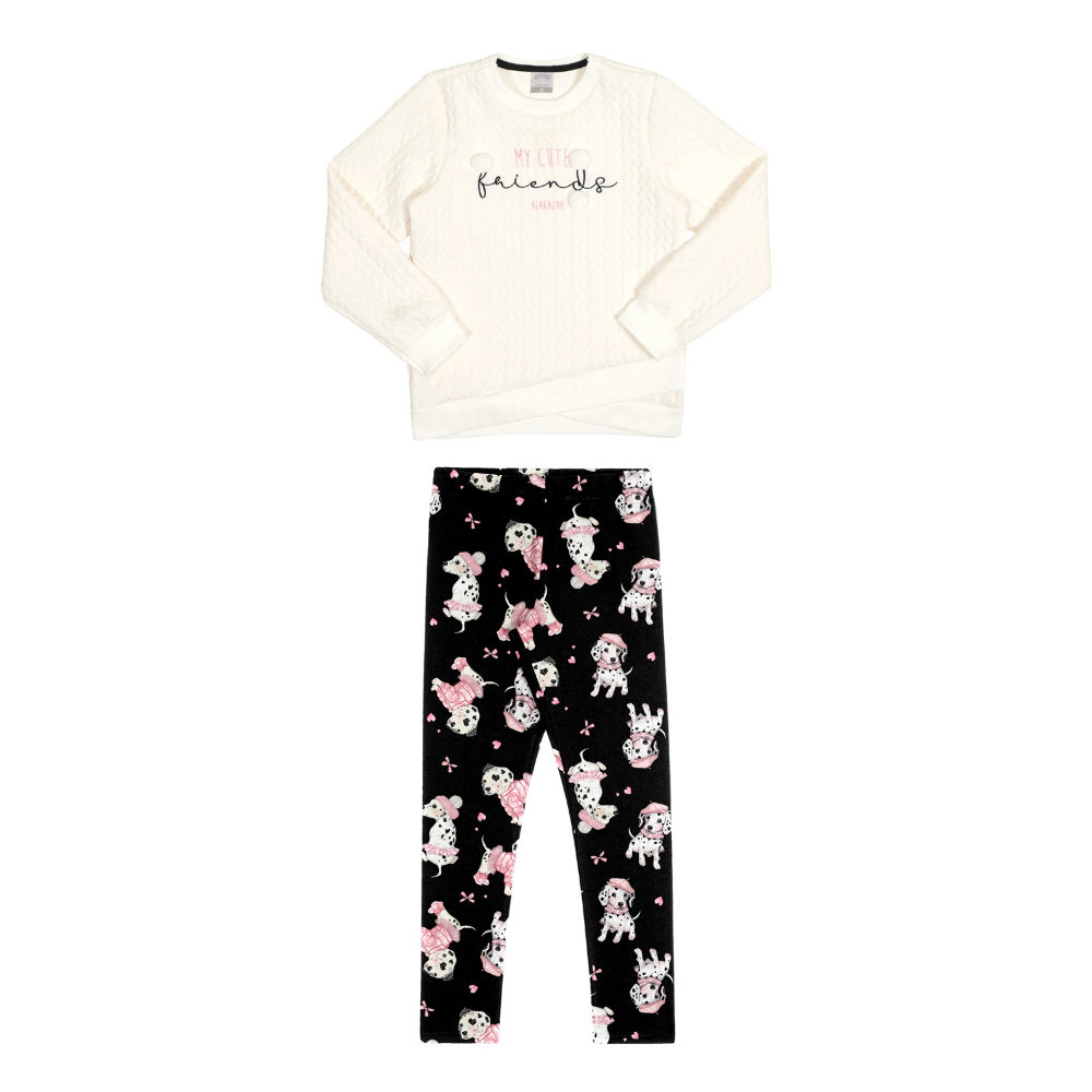 Conjunto Moletom Matelasse Infantil Alakazoo Ref. 66126