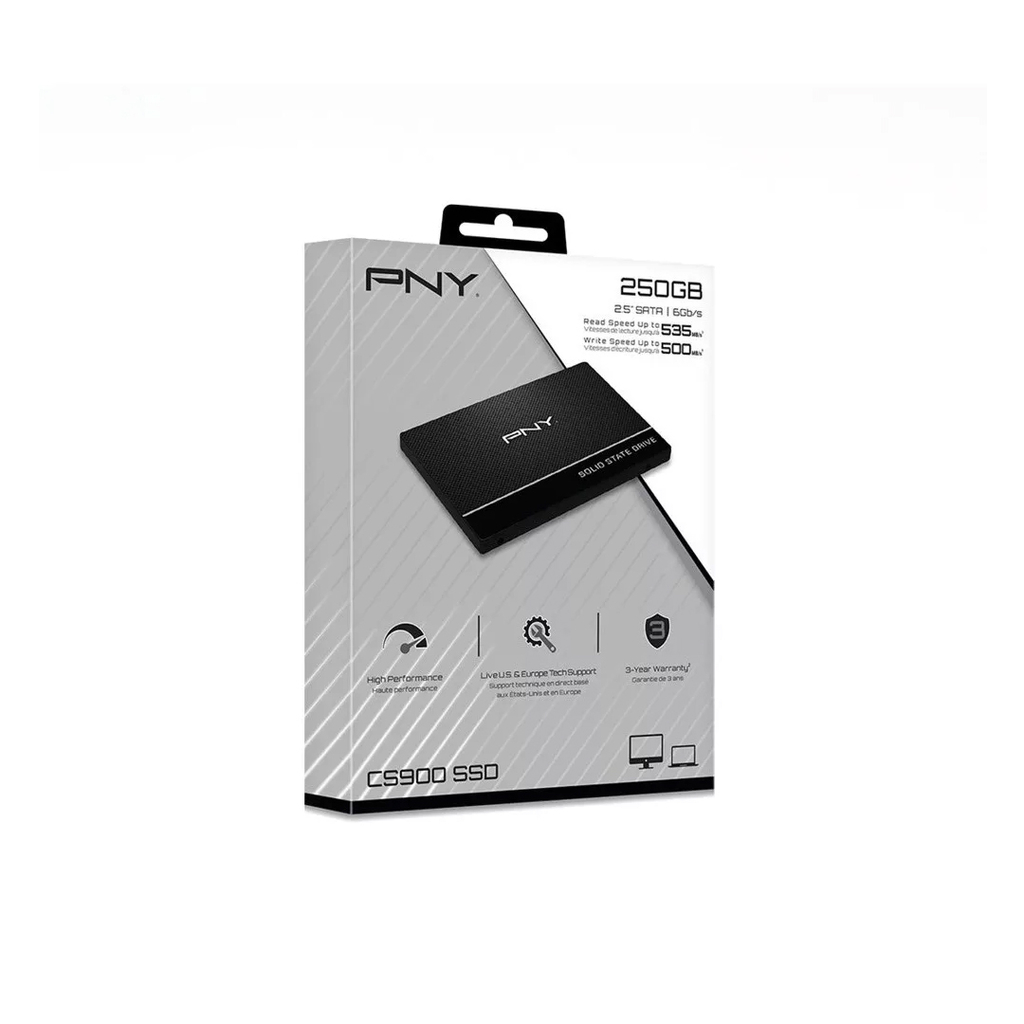 DISCO SSD 250GB PNY 2.5 CS900 7MM SATA3 2,5 READ 535MBS/WRITE500MBS