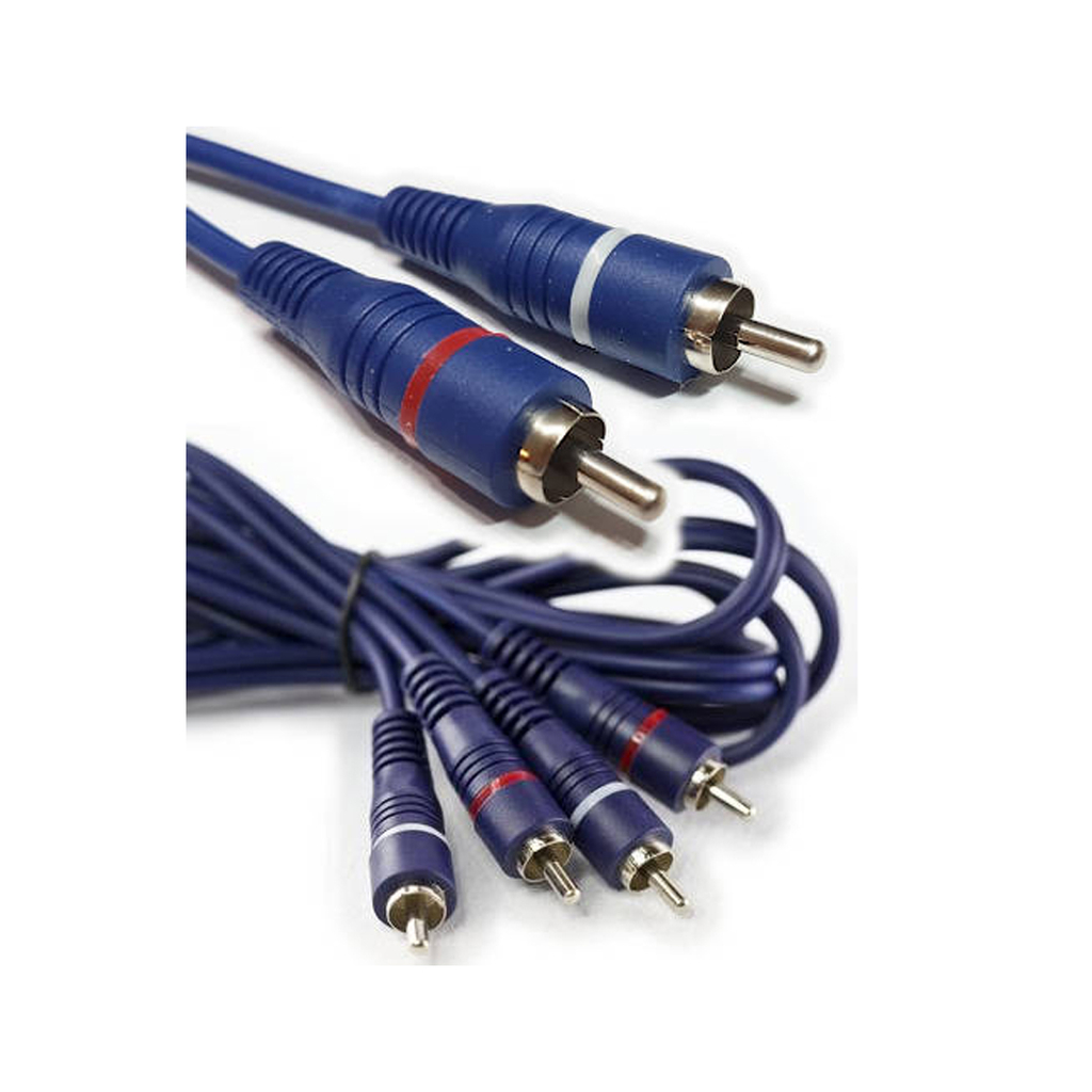 080-138 Cable RCA para Audio Car Profesional, Color Azul