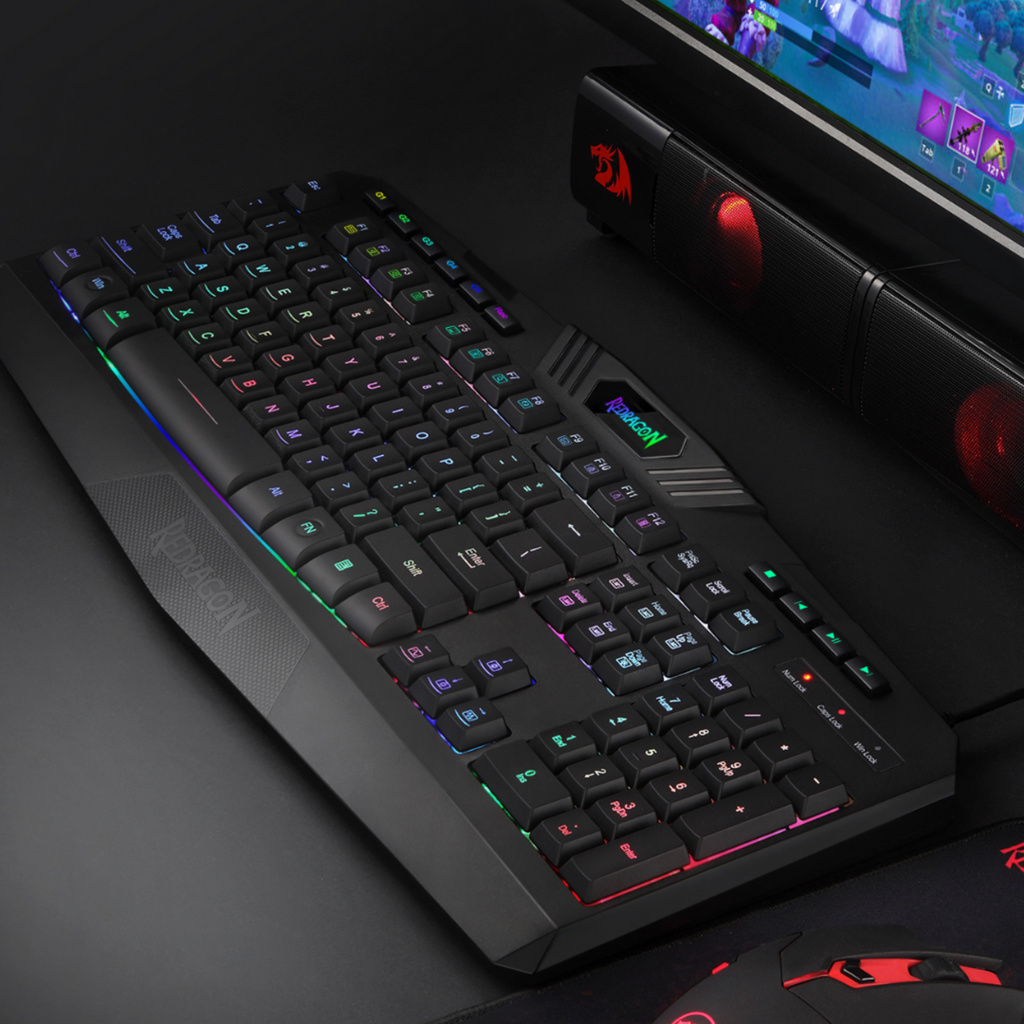 TECLADO USB GAMER REDRAGON HARPER PRO BLACK K503A RGB