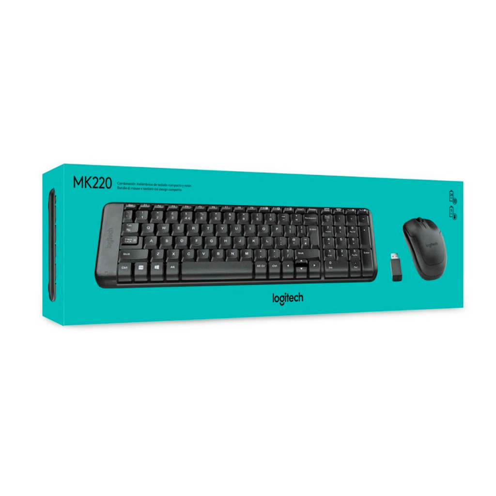 COMBO WIRELESS LOGITECH MK 220 MOUSE TECLADO