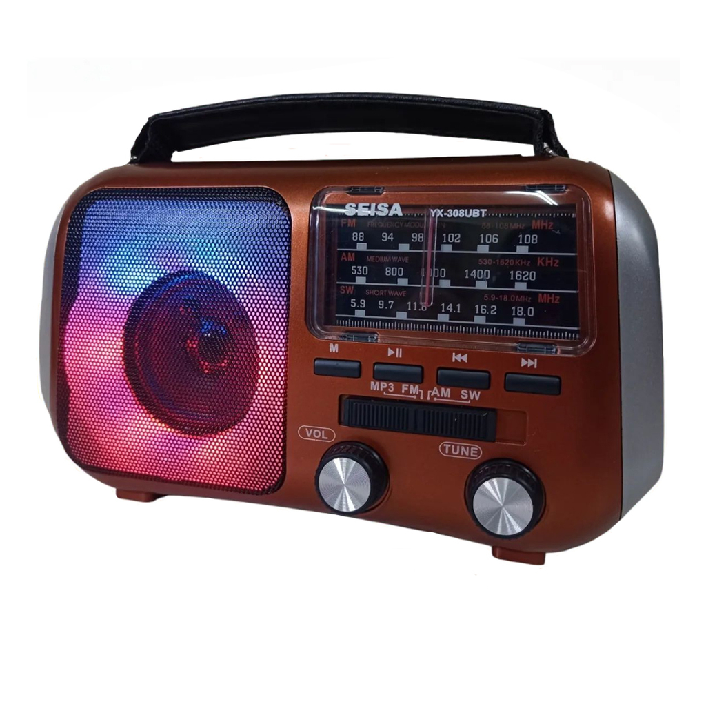 RADIO PORTATIL SEISA YX-308UBT BLUETOOTH/AM/FM/SD/USB/LINTERN