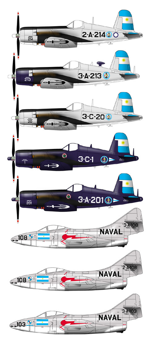 Condor Decals 48043 F9F Panther + F4U-5 A.R.A.