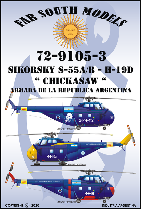 Far South Models 1/72 72-9105-3 Sikorsky S-55a/b-h19d Chicka