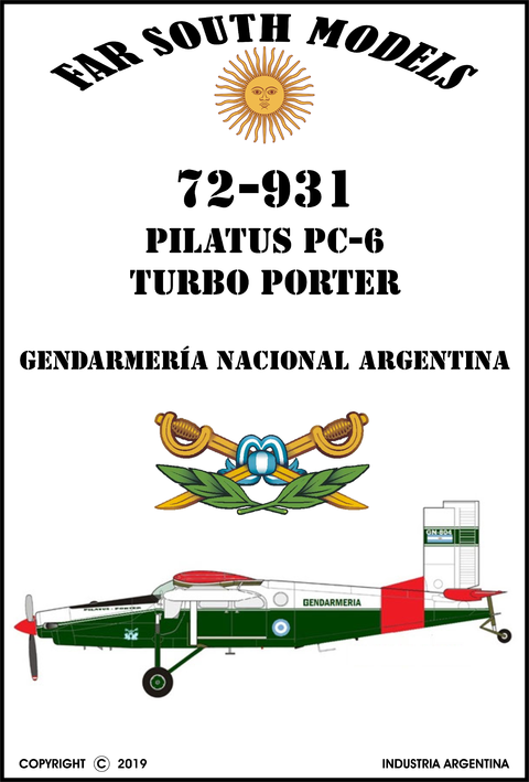 Far South Models 1/72 72-931 Pilatus Pc-6 Turbo Porter
