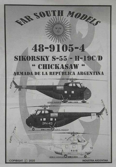 Far South Models 1/48 48-9105-4 Sikorsky S-55 - H-19C/D Chickasaw