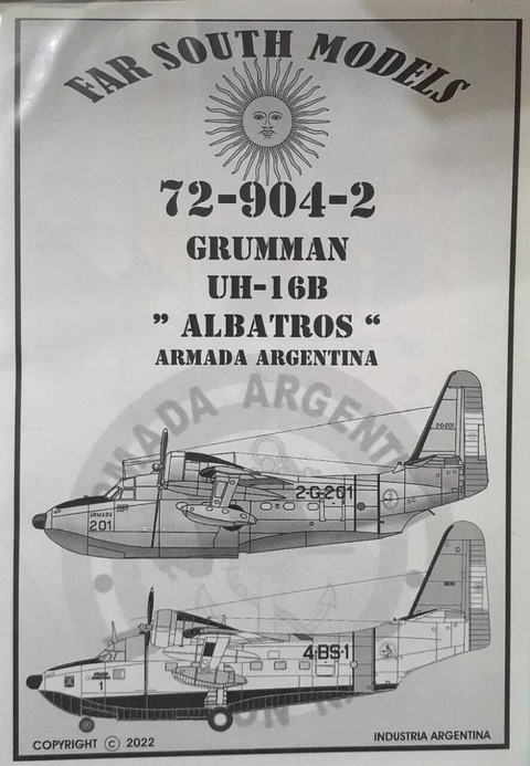 Far South Models 1/72 72-904-2 Grumman Uh-16b Albatross Armada Argentina