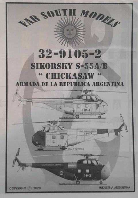 Far South Models 1/32 32-9105-2 Sikorsky S-55a/b Chickasaw