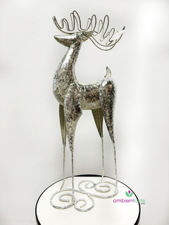 Ciervo Navideño Metal Grande 55 cm - ambientartedeco