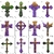 Molde de silicona brillante plancha de Varias cruces en internet
