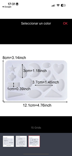 Molde de silicona m2 - comprar online