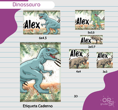 Kit Etiquetas Dinossauros 2