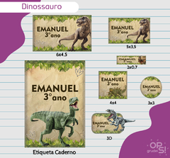 Kit Etiquetas Dinossauros