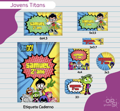 Kit Etiquetas Jovens Titans - comprar online