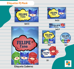 Kit Etiquetas - Pj Mask