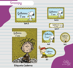 Kit Etiquetas Snoopy