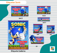 Kit Etiquetas - Sonic