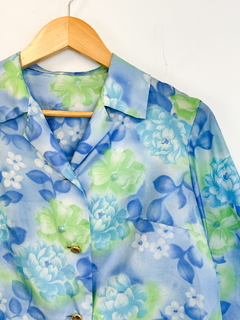 Camisa Floral Azul (M) - comprar online