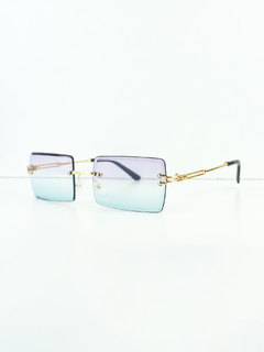 Óculos Y2K Lilás/Verde na internet