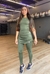 Blusa cor Verde Militar com Proteção UV50 - Juliana Perfeito Fio - Moda Fitness Evangélica - Conquiste seus Objetivos com JPF!