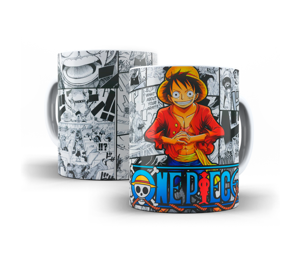 ARTE PARA CANECA PNG GRÁTIS: Luffy